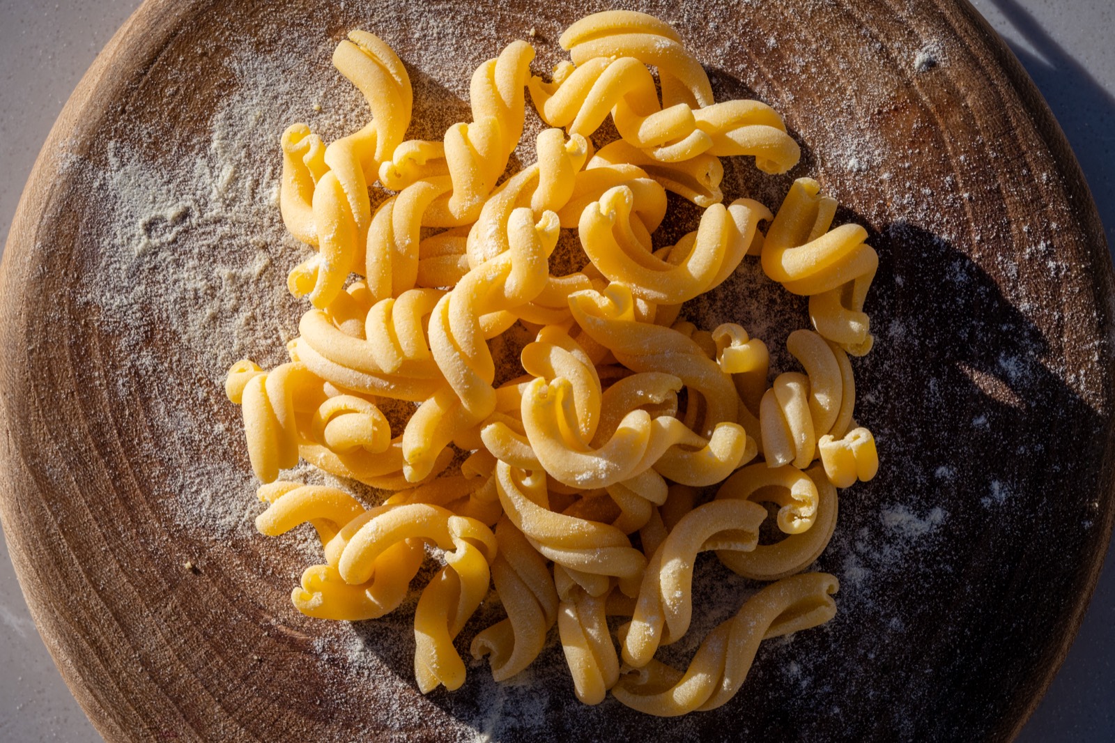Fresh casarecce included in the box
